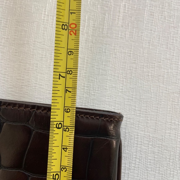 Vintage Celine Triomphe Chain Wristlet / Mini Bag w/ COA – Denim & Croc Embossed - Picture 16 of 16